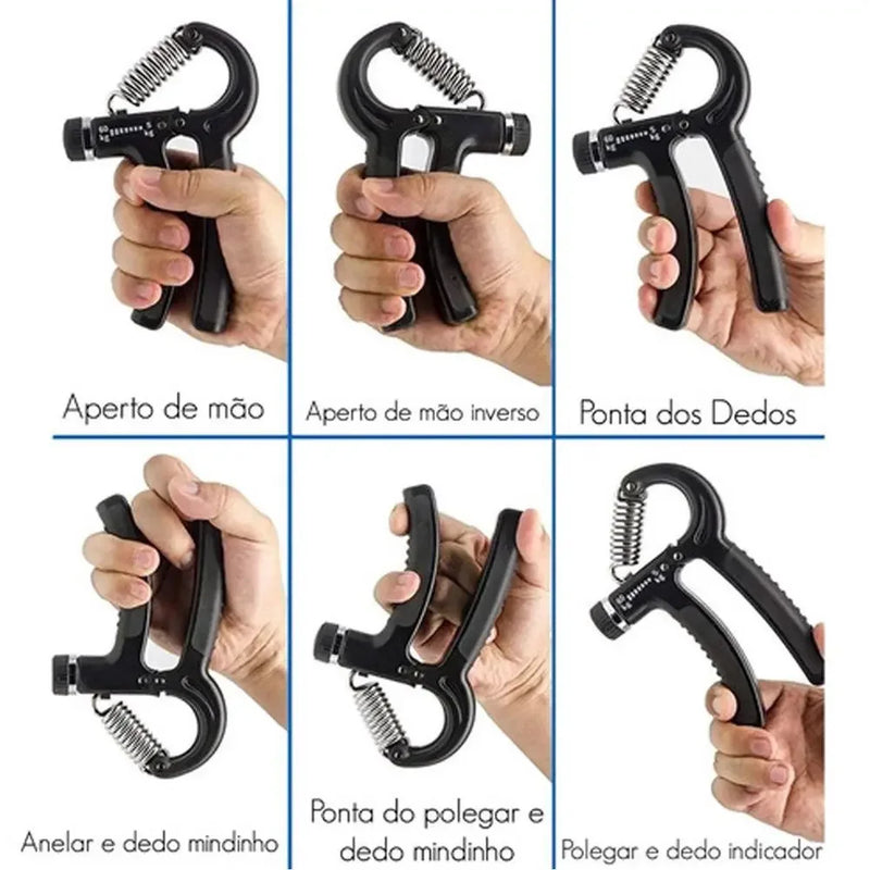Hand Grip Mola Ajustável FitForça – Resistência de 5kg a 60kg