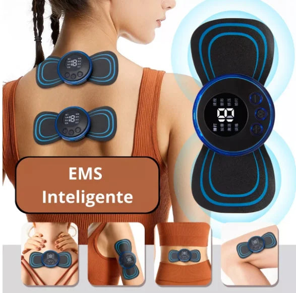 Mini Massageador Elétrico Portátil EMS para Alívio da Dor Muscular Cervical