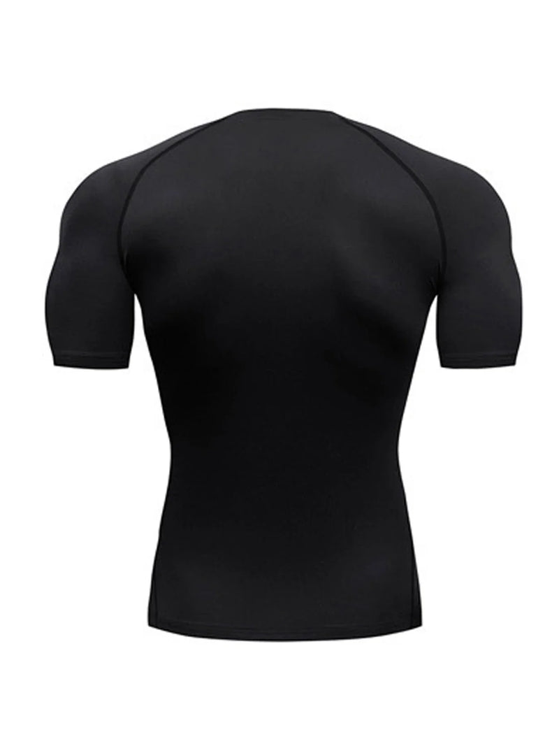 Camiseta Compressão Masculina Esportiva para Academia e Fitness – Manga Curta e Secagem Rápida
