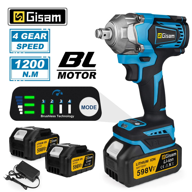 Chave de Impacto Elétrica Brushless 1200N.M